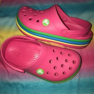 🌈Girls Rainbow Crocs🌈